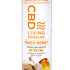 CBD Living Sparkling Water-Peach Honey